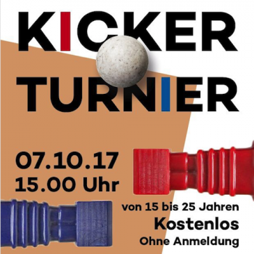 Kickerturnier 2.0 am 7. Oktober 2017
